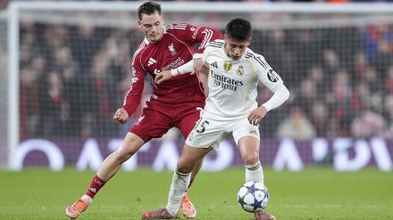 Weiter im Fokus: Liverpools Florian Wirtz (l) fand gegen Real Madrid zu alter Stärke.