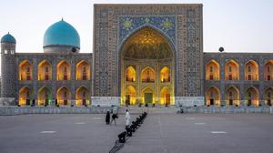 Jean-Michel Jarre am 1. November in Samarkand.