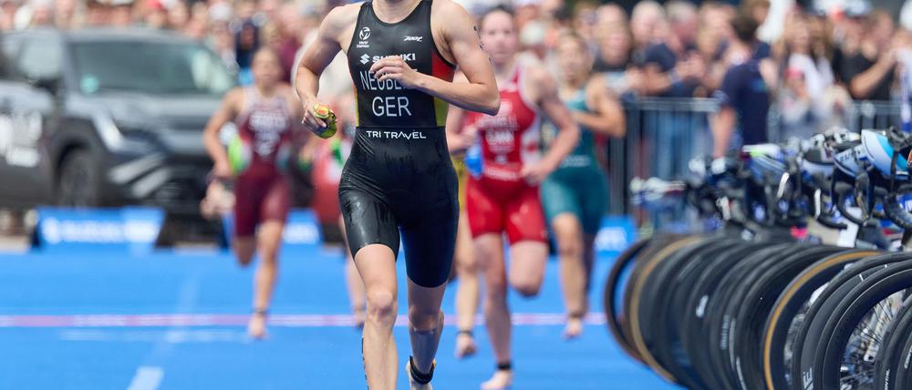 Bei ihrer ersten 70.3-Ironman-WM schafft es Tanja Neubert direkt aufs Podium. (Archivbild)