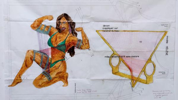 Lisa Premke, Geometric Bodies: Hyperboloid Paraboloid Double Biceps, 2022.