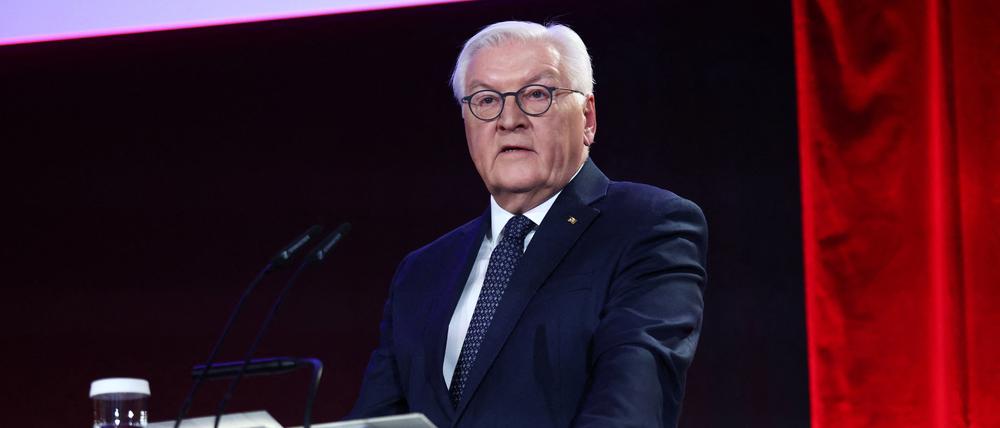 Bundespräsident Frank-Walter Steinmeier bei seiner Rede zum 9. November.