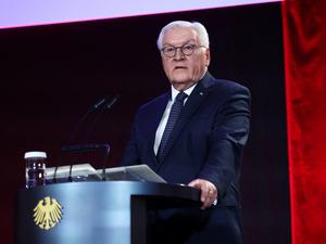 Bundespräsident Frank-Walter Steinmeier bei seiner Rede zum 9. November.