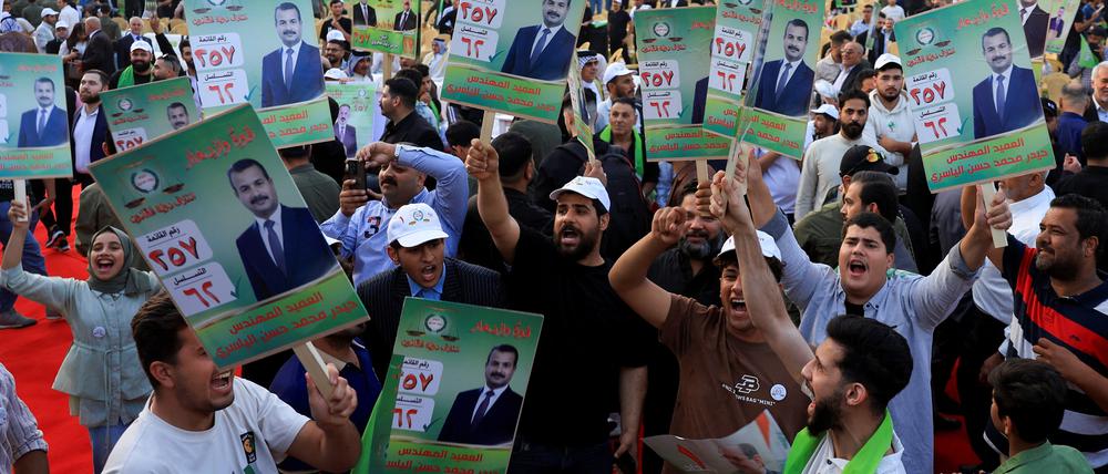 Wahlkampfveranstaltung in Bagdad.
