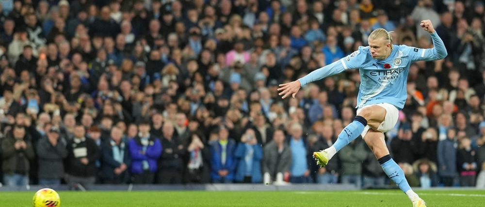 Erling Haaland vergab einen Strafstoß, erzielte aber die Führung für Manchester City.
