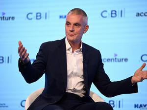 (FILES) BBC Director General Tim Davie speaks at the Confederation of Business Industry (CBI) annual conference at the Vox Conference Centre in Birmingham on November 22, 2022. Tim Davie has announced on November 11, 2025 he will step down as director-general of the BBC. It comes after concerns have been raised about impartiality at the corporation, including how a speech by US President Donald Trump was edited in an episode of Panorama. (Photo by Oli SCARFF / AFP)