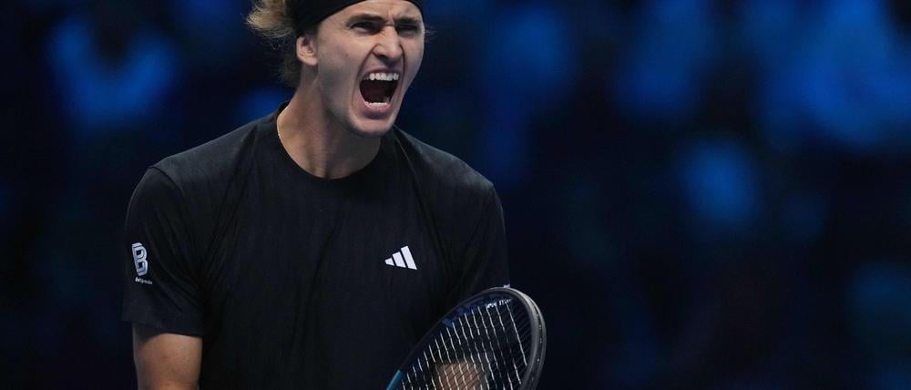 Jubelte ausgelassen nach seinem Auftaktsieg bei den ATP Finals: Alexander Zverev