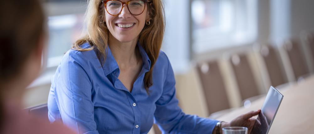 Eva-Maria Kopte, die neue Vorsitzende der Evangelischen Schulstiftung Berlin/Brandenburg. 