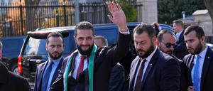 Syriens Übergangspräsident Ahmed al-Scharaa nach seinem Treffen mit US-Präsident Trump.