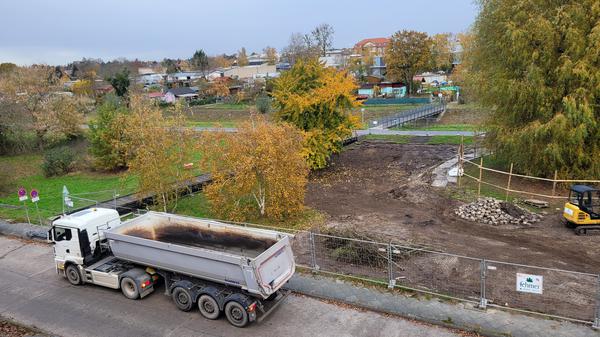 Bauarbeiten im Bullengraben, Berlin Spandau