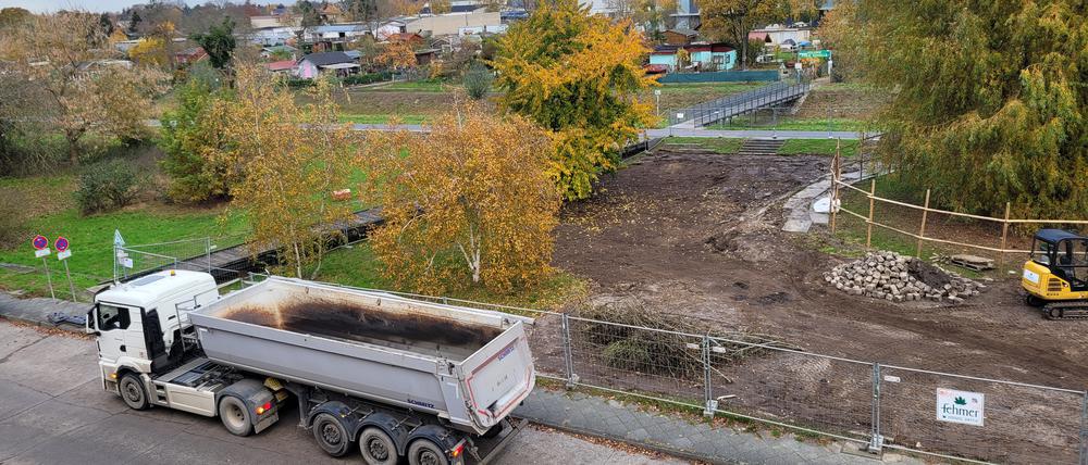 Bauarbeiten im Bullengraben, Berlin Spandau