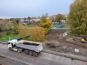Bauarbeiten im Bullengraben, Berlin Spandau