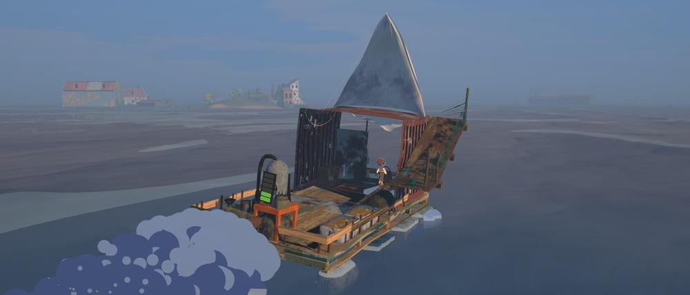 Unterwegs in einer überfluteten Welt: Das Computerspiel „Seaward“ stammt vom Berliner Start-up The Roof Interactive.