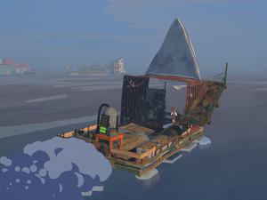 Unterwegs in einer überfluteten Welt: Das Computerspiel „Seaward“ stammt vom Berliner Start-up The Roof Interactive.