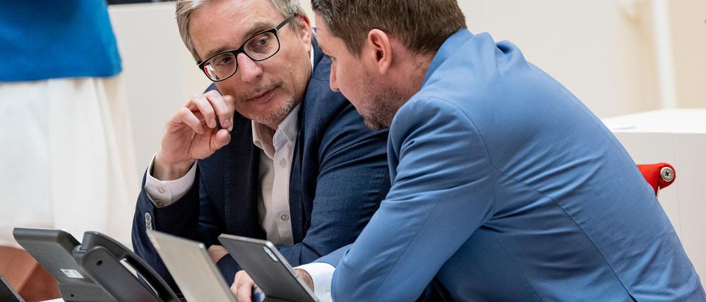 Björn Lüttmann, Fraktionsvorsitzender der SPD in Brandenburg, zeigte sich von den Neuigkeiten überrascht. (Archivbild)