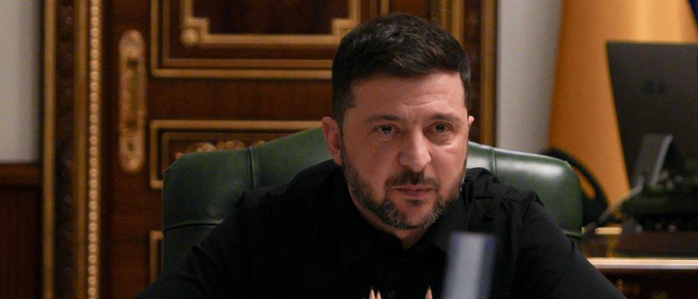 Wolodymyr Selenskyj, Präsident der Ukraine, spricht während einer Pressekonferenz (Symbolbild).