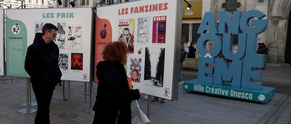 Das Internationale Comic-Festival von Angoulême, eines der berühmtesten der Welt, sei in „lebensgefährlicher Lage“, warnten 20 Grand-Prix-Gewinner. Hier eine Szene vom 52. Festival im Jahr 2025. 