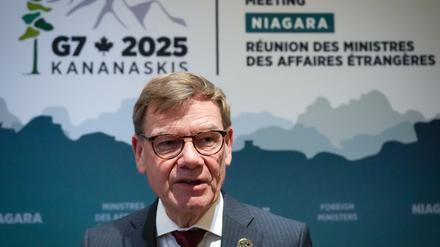 Außenminister Johann Wadephul (CDU) äußert sich am Rande des Treffens der Außenminister der G7-Runde wirtschaftsstarker Demokratien. In Kanada ist der Gaza-Friedensplan eines der Hauptthemen.
