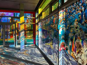 Pavillon auf der Freundschaftsinsel wird bis Mitte Februar zur Skulptur. Neue Kunst am Pavillon auf der Freundschaftsinsel, "Im Zwischenraum des utopischen Gedächtnisses".
