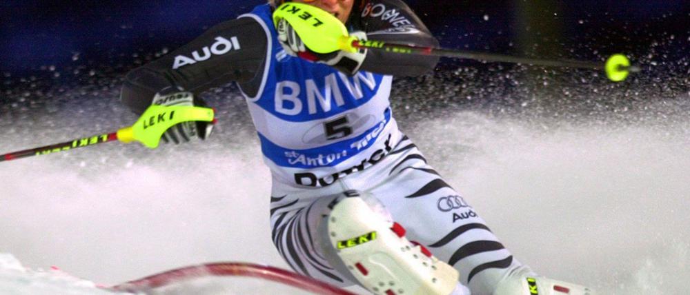 Martina Ertl 2001 bei der Ski-WM in St. Anton - ein Vierteljahrhundert später gibt ihre Tochter Romy das Debüt im Weltcup. (Archivfoto)