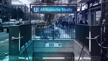 Blick auf den Eingang zum U-Bahnhof Afrikanische Straße.