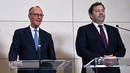 Friedrich Merz (CDU) und Lars Klingbeil (SPD)