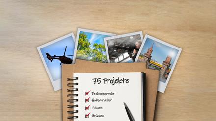 Collage zum Thema: Dafür gibt Berlin die Milliarden aus dem Sondervermögen aus