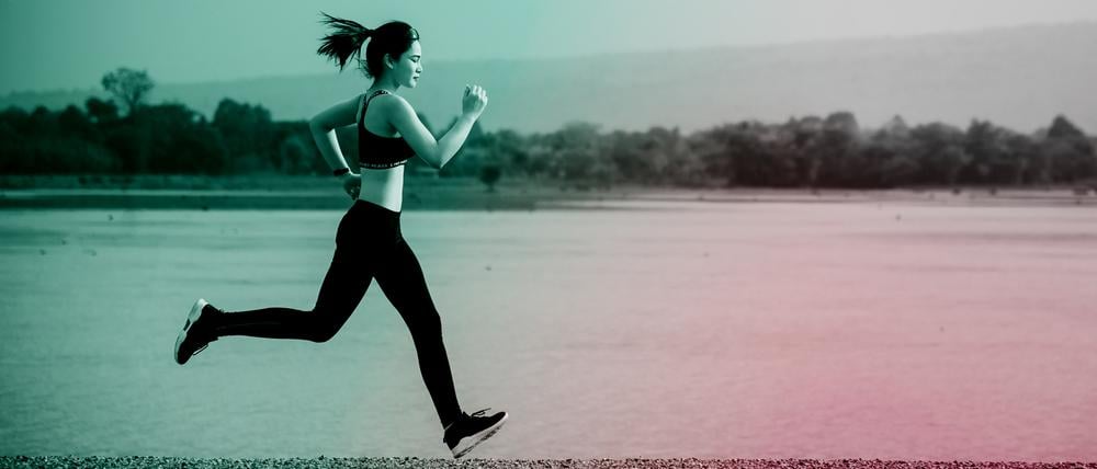 Eine Frau beim Laufen