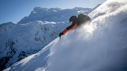 Darum geht’s: ordentlich durch den Pulverschnee brettern.