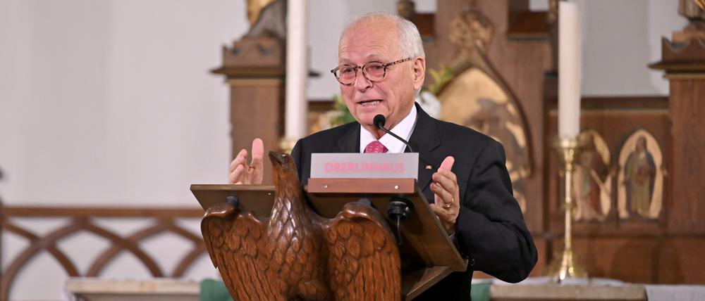 Wolfgang Ischinger während seiner Oberlinrede in der Oberlin-Kirche.