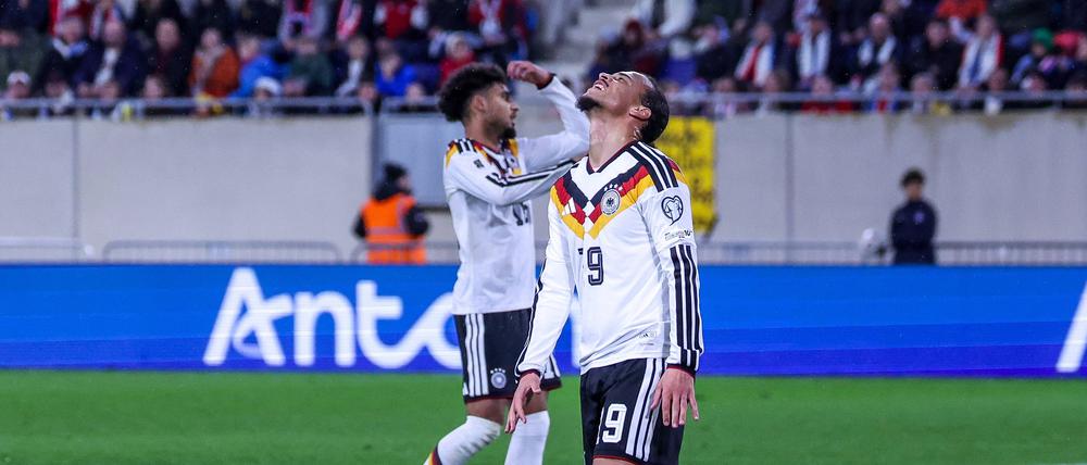 Leroy Sané agierte in Halbzeit eins noch glücklos, legte dann aber den ersten Treffer des DFB-Teams vor.