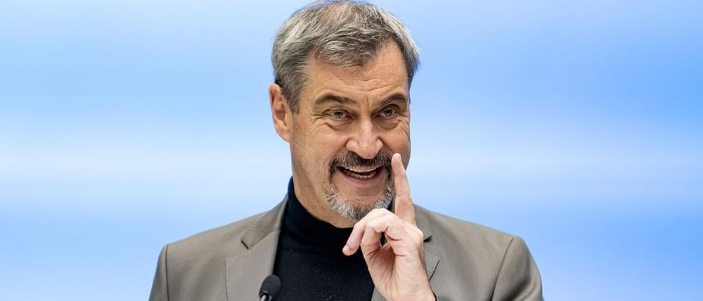 Markus Söder (CSU), bayerischer Ministerpräsident, spricht bei einer Veranstaltung.