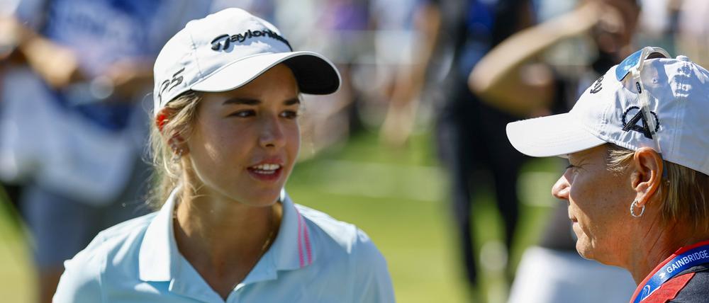 Kai Trump muss noch viel lernen. Golf-Legende Annika Sörenstam kann ihr sicher wertvolle Tipps geben.