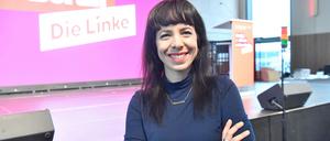 Elif Eralp, Spitzenkandidatin der Berliner Linke, beim Landesparteitag. 