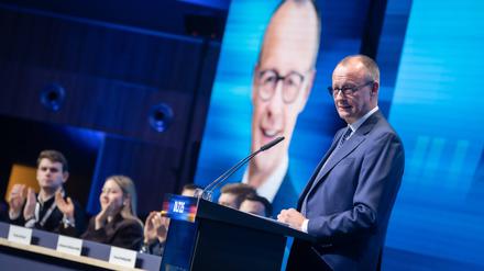 Bundeskanzler Friedrich Merz auf dem Deutschlandtag.