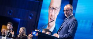 Bundeskanzler Friedrich Merz auf dem Deutschlandtag.