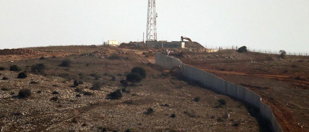 Israelische Mauer nahe dem libanesischen Ort Maroun al Ras.