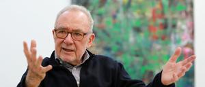 Der Maler Gerhard Richter in seinem Kölner Atelier. 