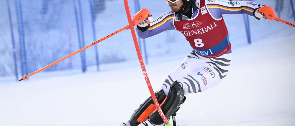 Linus Straßer bei seinem ersten Slalom in diesem Weltcup-Winter im finnischen Levi.