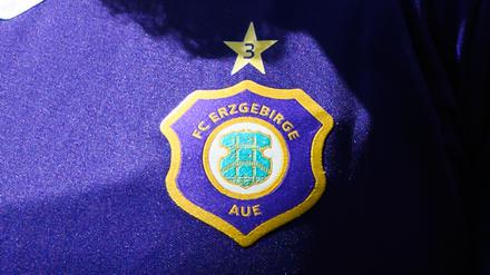 Das Logo des FC Erzgebirge Aue. (Archivbild)