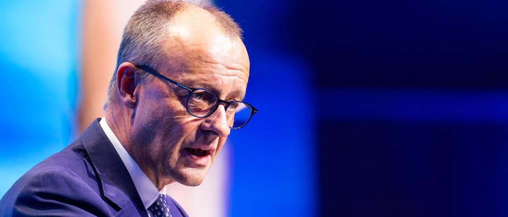 Der Bundeskanzler Friedrich Merz (CDU) beim Deutschlandtag der Jungen Union (JU)