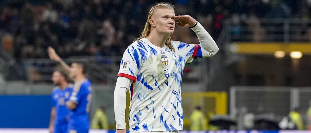 Erling Haaland traf in Mailand wieder mal doppelt.