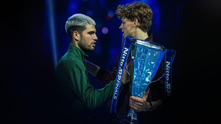 Rivalen, aber trotzdem gute Kumpel: Carlos Alcaraz und Jannik Sinner.