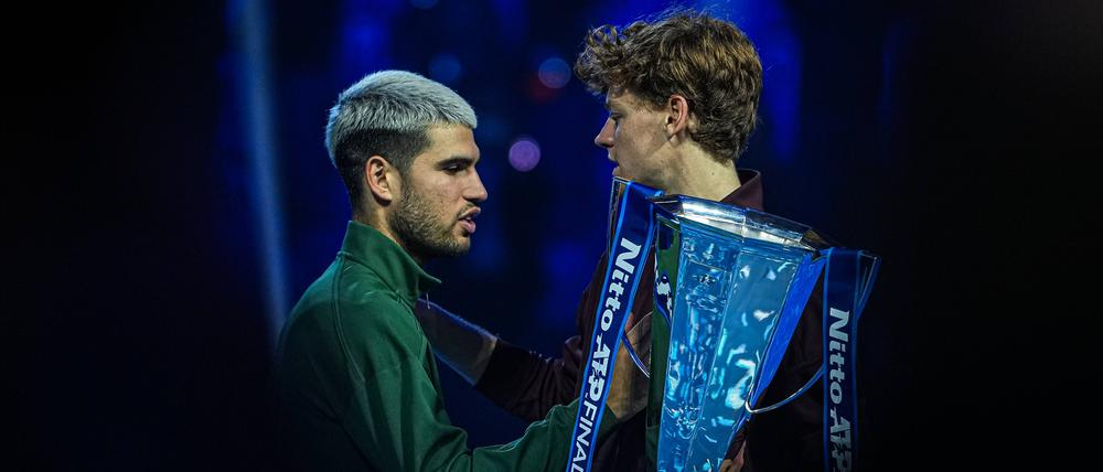 Rivalen, aber trotzdem gute Kumpel: Carlos Alcaraz und Jannik Sinner.
