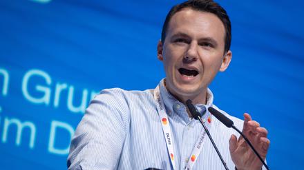 Pascal Reddig während seiner viel umjubelten Rede auf dem sogenannten Deutschlandtag der Jungen Union am vergangenen Wochenende.