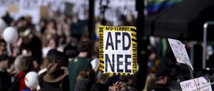Demo für ein AfD-Verbot, die vom Verfassungsschutz als extremistischer Verdachtsfall geführt wird. Von der Jugendorganisation Junge Alternative, die als gesichert rechtsextrem gilt, hatte sich die Partei getrennt. Nun soll es eine neud Nachwuchsorganisation geben.