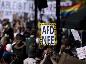 Demo für ein AfD-Verbot, die vom Verfassungsschutz als extremistischer Verdachtsfall geführt wird. Von der Jugendorganisation Junge Alternative, die als gesichert rechtsextrem gilt, hatte sich die Partei getrennt. Nun soll es eine neud Nachwuchsorganisation geben.