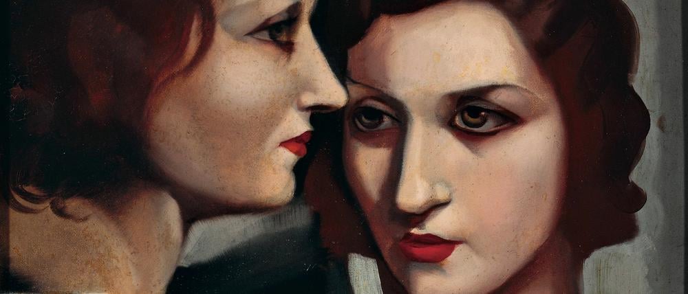 1931 schuf Tamara de Lempicka das Porträt zweier Freundinnen. Die Darstellung hat verblüffende Ähnlichkeit mit einem Bildnis von Botticelli.