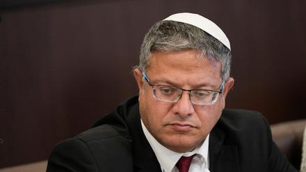 Israels Sicherheitsminister Itamar Ben-Gvir fordert unter anderem die Verhaftung des palästinensischen Präsidenten Mahmud Abbas, sollten die UN Pläne für die Gründung eines palästinensischen Staats vorantreiben. (Archivbild)