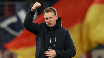 Demonstration der Stärke. Julian Nagelsmann hatte nach dem Sieg gegen die Slowakei Grund zur Freude.