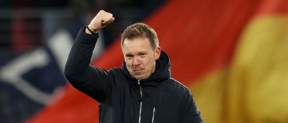 Julian Nagelsmann hatte nach dem Sieg gegen die Slowakei Grund zur Freude.